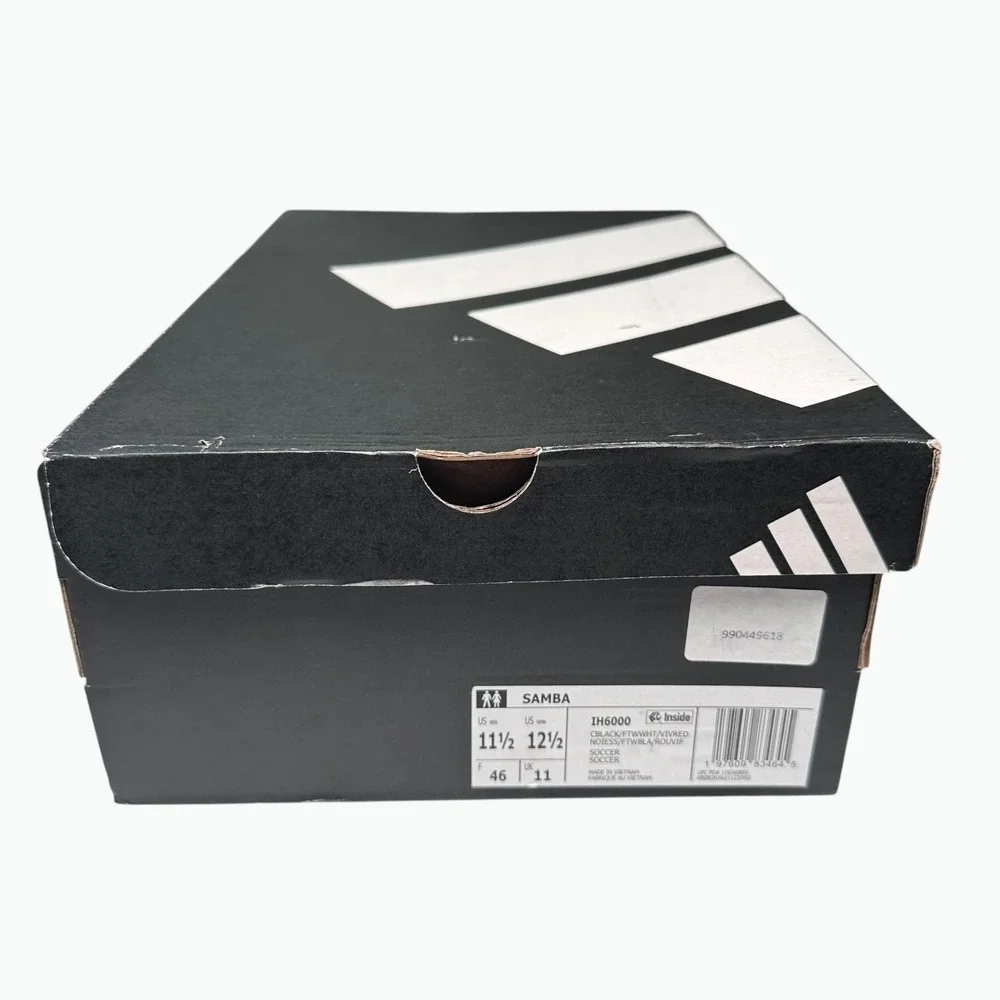 Adidas Samba Shoes Mens 11.5 Black White Gum Sole Indoor Soccer IH6000